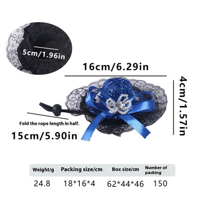 Pet Lace Hat Cat Photo Dress Up Hair Accessories