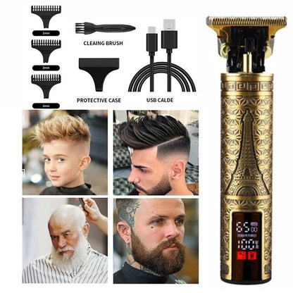 Beard Trimmer Hair Clippers Cordless Rechargeable Hair Cutting Barber Shaving Machine For Men USB Charging