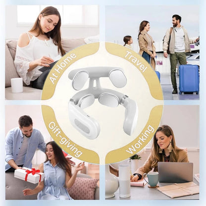 Electric Cervical Neck Pulse Massager Pain Shoulder Relief Body Muscle Relax UK