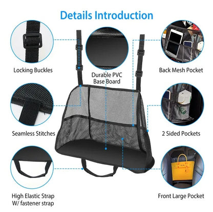 Car Net Pocket Handbag Holder Car Storage Netting Pouch Seat Side Storage Mesh Organizers Bag