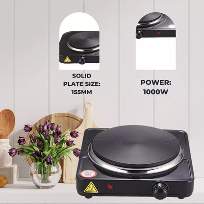 1 0 0 0 W Electric Portable Kitchen Single Hot Plate Hob