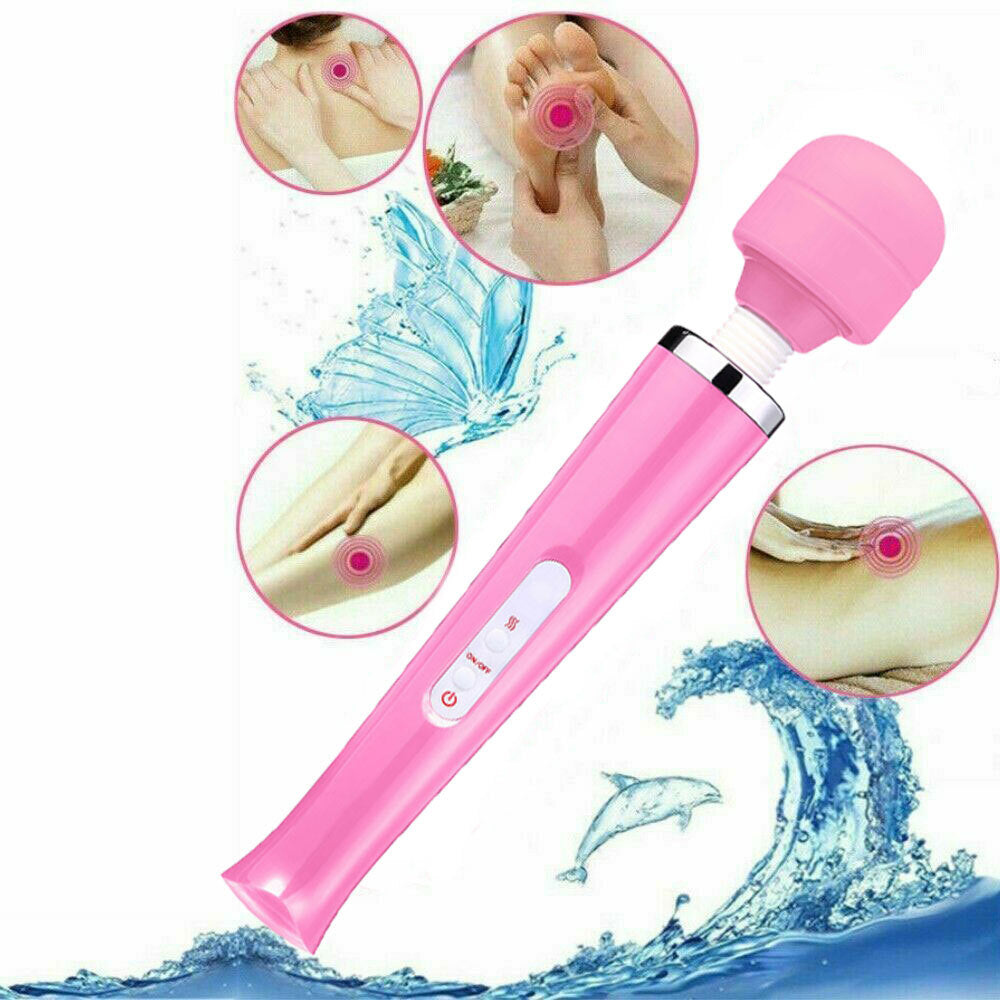 20 Speed Magic Massager Wand Full Body Pain Powerful Waterproof 10 Vibration Mode Massage Vibration UK Plug