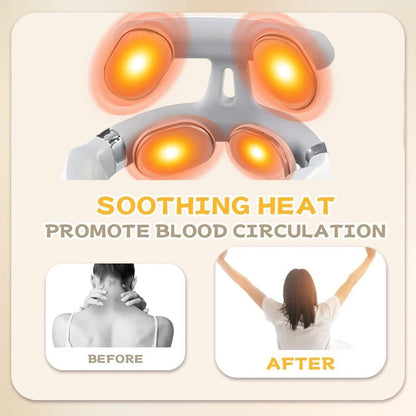 Electric Cervical Neck Pulse Massager Pain Shoulder Relief Body Muscle Relax UK