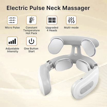 Electric Cervical Neck Pulse Massager Pain Shoulder Relief Body Muscle Relax UK