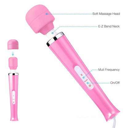 20 Speed Magic Massager Wand Full Body Pain Powerful Waterproof 10 Vibration Mode Massage Vibration UK Plug